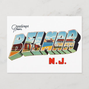 Carte Postale Salutations de Belmar New Jersey