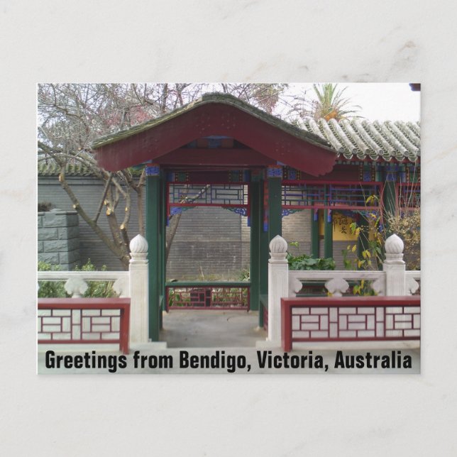 Carte Postale Salutations de Bendigo, Victoria, Australie (Devant)