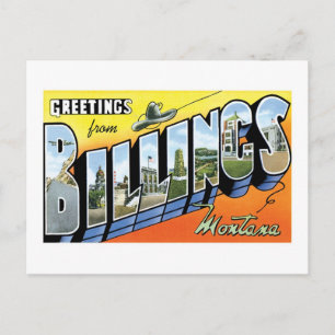 Carte Postale Salutations de Billings, Montana