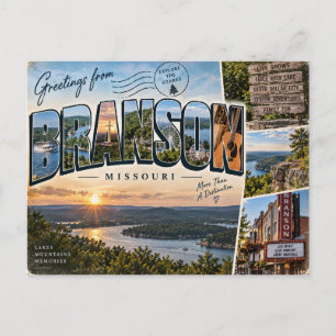 Carte Postale Salutations de Branson Missouri