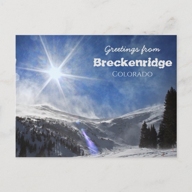 Carte Postale Salutations de Breckenridge Colorado Pittoresque (Devant)