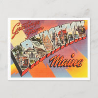 Salutations de Brunswick, Vintage voyage du Maine
