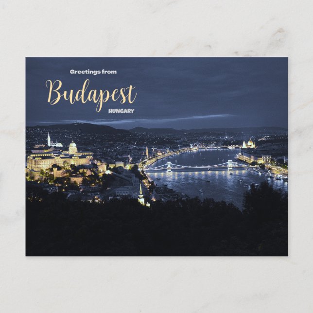 Carte Postale Salutations de Budapest Hongrie Voyage   (Devant)