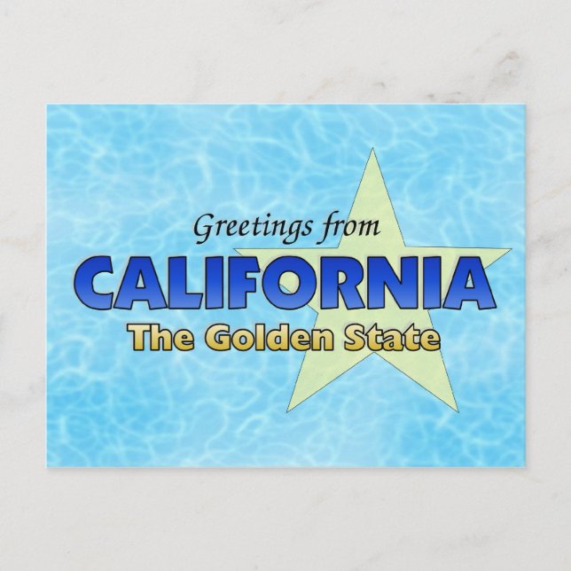 Carte Postale Salutations de Californie (Devant)