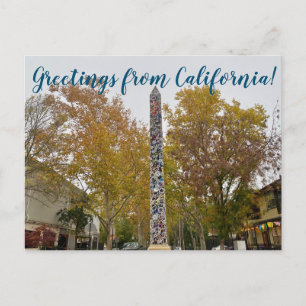 Carte Postale Salutations de Californie : The Davis Needle Postc