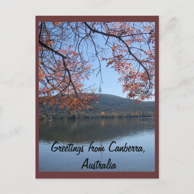 Carte Postale Salutations de Canberra, Australie (Devant)