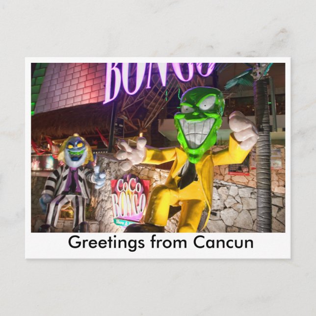 Carte Postale Salutations de Cancun Postcard (Devant)