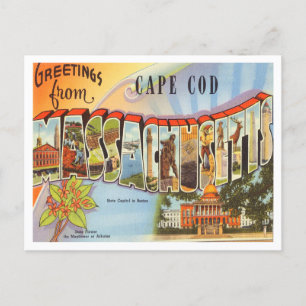 Carte Postale Salutations de Cape Cod, Massachusetts Travel