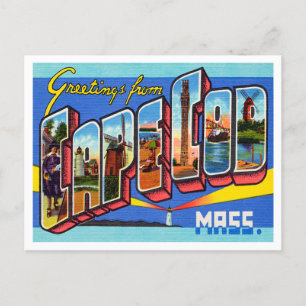 Carte Postale Salutations de Cape Cod, Massachusetts Travel