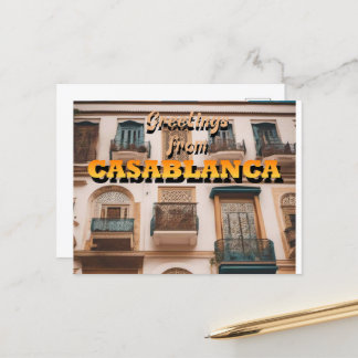 Carte Postale Salutations de CASABLANCA