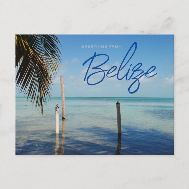 Carte Postale Salutations de Caulker Caye Belize (Devant)
