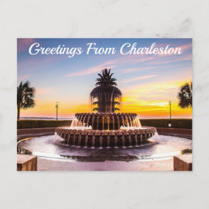 Carte Postale Salutations De Charleston, Caroline Du Sud