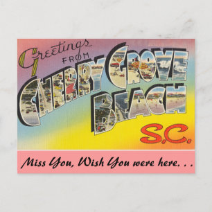 Carte Postale Salutations de Cherry Grove Beach