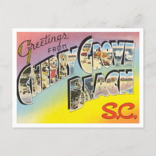 Carte Postale Salutations de Cherry Grove Beach, Caroline du Sud