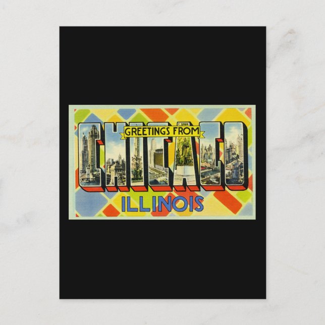 Carte Postale Salutations de Chicago Illinois (Devant)