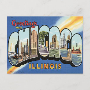 Carte Postale Salutations De Chicago Illinois