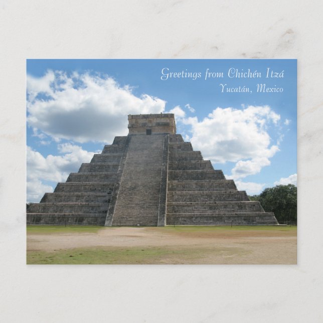 Carte Postale Salutations de Chichén Itzá, Mexique (Devant)