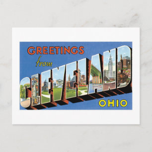 Carte Postale Salutations de Cleveland, Ohio