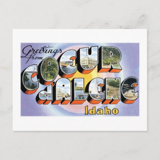 Carte Postale Salutations de Coeur D Alene
