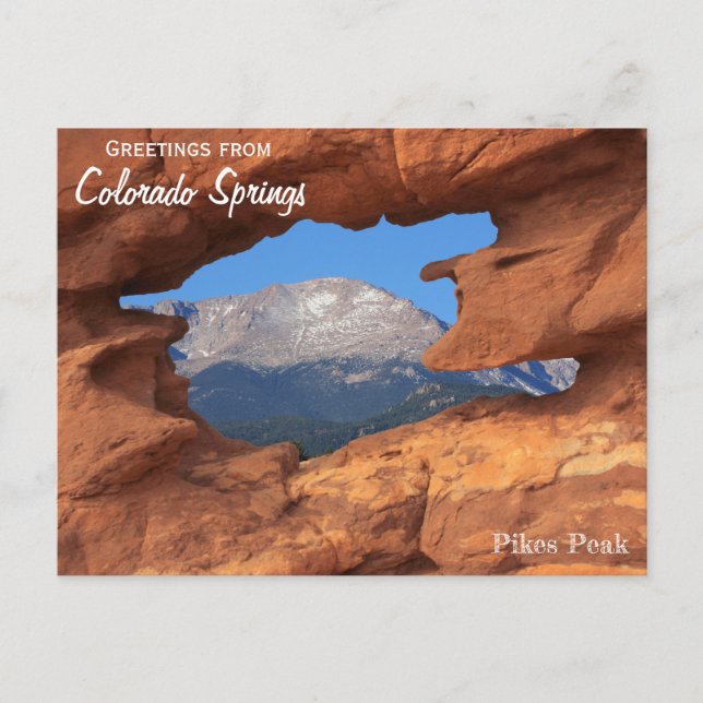 Carte Postale Salutations de Colorado Springs Travel  (Devant)