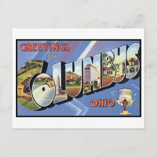 Carte Postale Salutations de Columbus Postcard