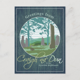 Carte Postale Salutations de Craigh na Dun Outlandish Postcard