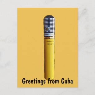 Carte Postale Salutations de Cuba, Cuba Photo Cigar