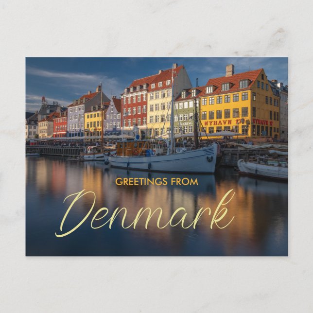 Carte Postale Salutations de Danemark Pittoresque Postcard Nyhav (Devant)