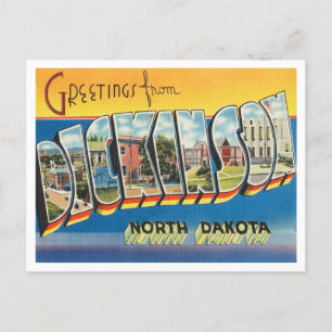 Carte Postale Salutations de Dickinson, North Dakota Travel