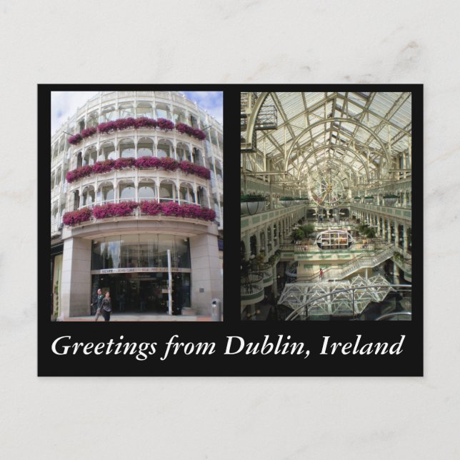 Carte Postale Salutations de Dublin Irlande (Devant)