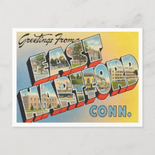 Carte Postale Salutations de East Hartford, Connecticut Travel
