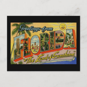 Carte Postale Salutations de Florida Land of Sunshine
