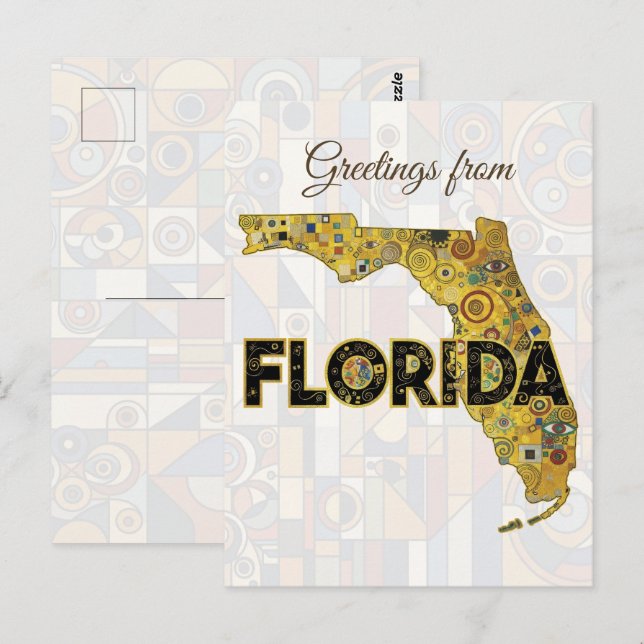 Carte Postale Salutations de Floride (Devant / Derrière)