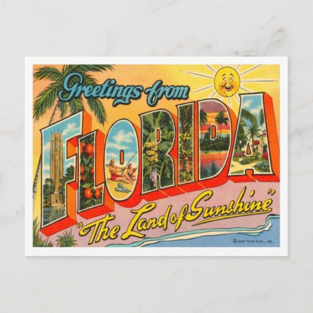 Carte Postale Salutations De Floride (Devant)