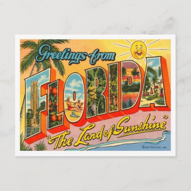 Carte Postale Salutations De Floride (Devant)