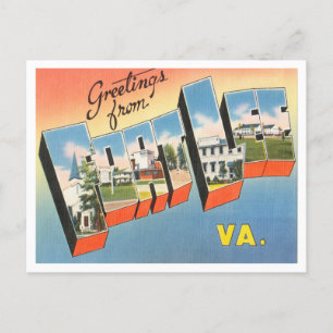 Carte Postale Salutations de Fort Lee, Vintage voyage de Virgini