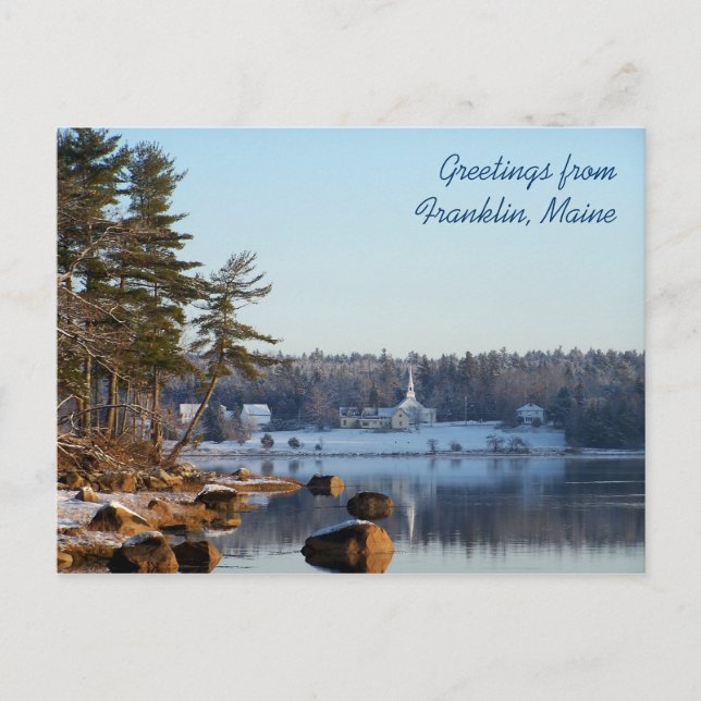 Carte Postale Salutations de Franklin, Maine (Devant)