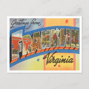 Carte Postale Salutations de Franklin, Vintage voyage de Virgini