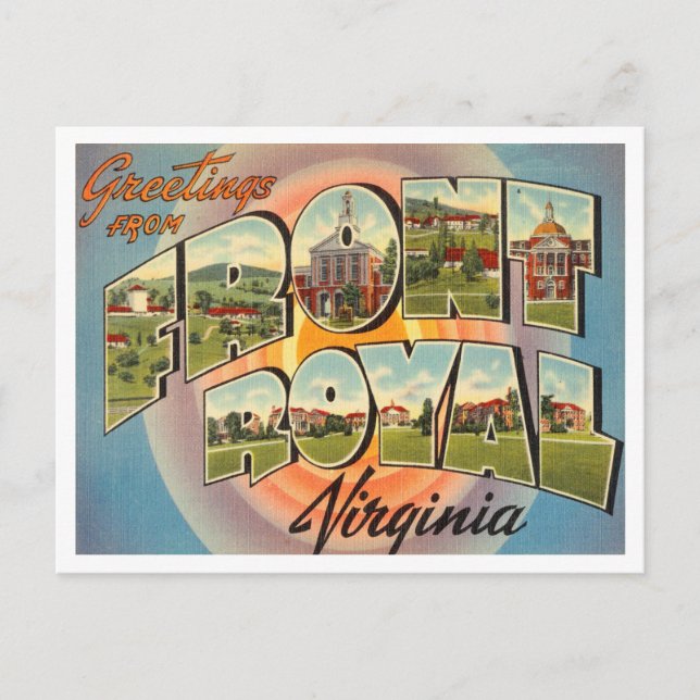 Carte Postale Salutations de Front Royal, Virginia Travel (Devant)