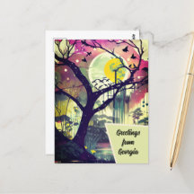 Salutations de Georgia Wetland Art Card