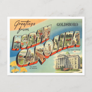 Carte Postale Salutations de Goldsboro, North Carolina Travel