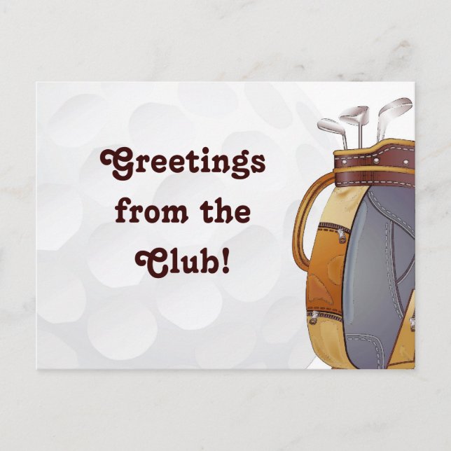 Carte Postale Salutations de golf (Devant)