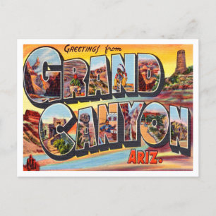 Carte Postale Salutations de Grand Canyon, Arizona Travel