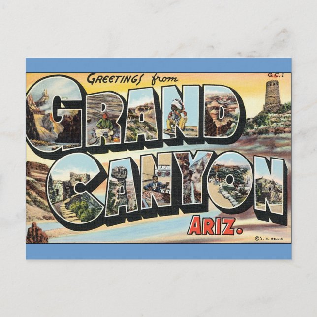 Carte Postale Salutations de Grand Canyon Postcard (Devant)