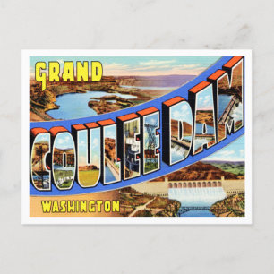 Carte Postale Salutations de Grand Coulee Dam, Washington Travel