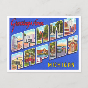 Carte Postale Salutations de Grand Rapids, Michigan Travel