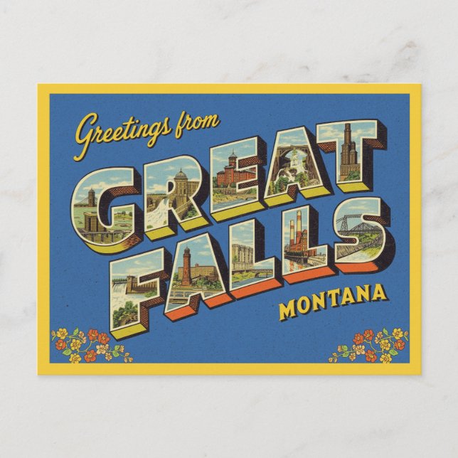 Carte Postale Salutations de Great Falls, Montana (Devant)