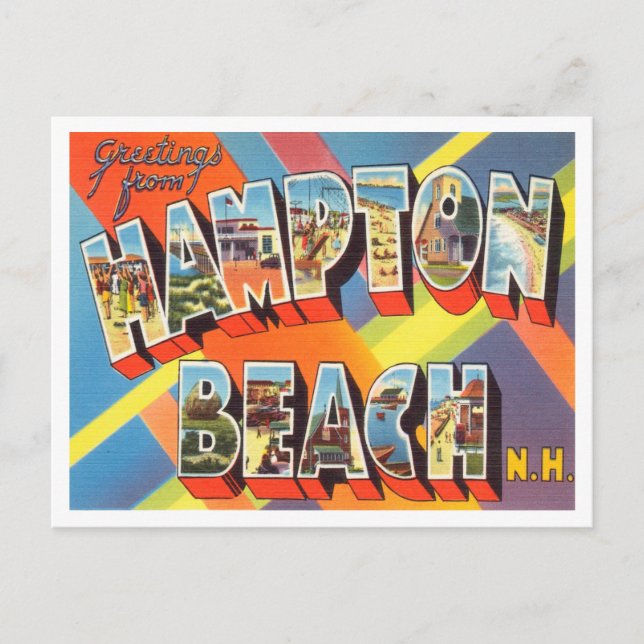Carte Postale Salutations de Hampton Beach, New Hampshire Travel (Devant)