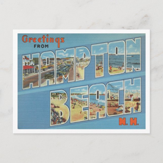 Carte Postale Salutations de Hampton Beach, New Hampshire Travel (Devant)