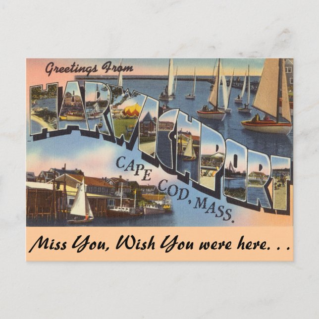 Carte Postale Salutations de Harwichport (Devant)